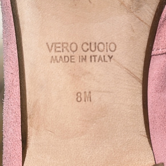 Sesto Meucci Pink Suede Loafers with Fringe size 8M - Picture 9 of 9